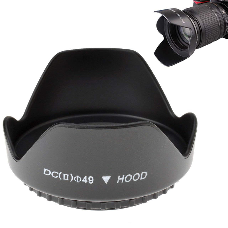 Lens Hood Tulip Flower (49mm) for Canon M50 M100 M6 with EF-M 15-45mm is STM/Sony RX1R with SEL 18-55mm E 55-210mm Lens