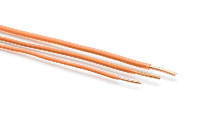 Orange THHN Wire - 14 AWG - 10 Feet - Solid Copper Grounding Wire, Proudly Made in America - Ground Protection Satellite Dish Off-Air TV Signal - UV Jacketed Antenna Electrical Shock 10 Feet (3 Meter) Orange