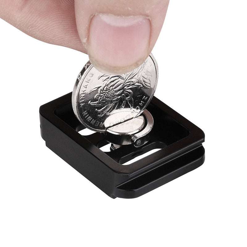 [AUSTRALIA] - Quick Release Clamp Adapter, Mini Portable Aluminium Alloy Quick Release Plate Camera Mount Tackle Photography Accessory for SIRUI TY-C10 T005 / T-025 Ball Head 
