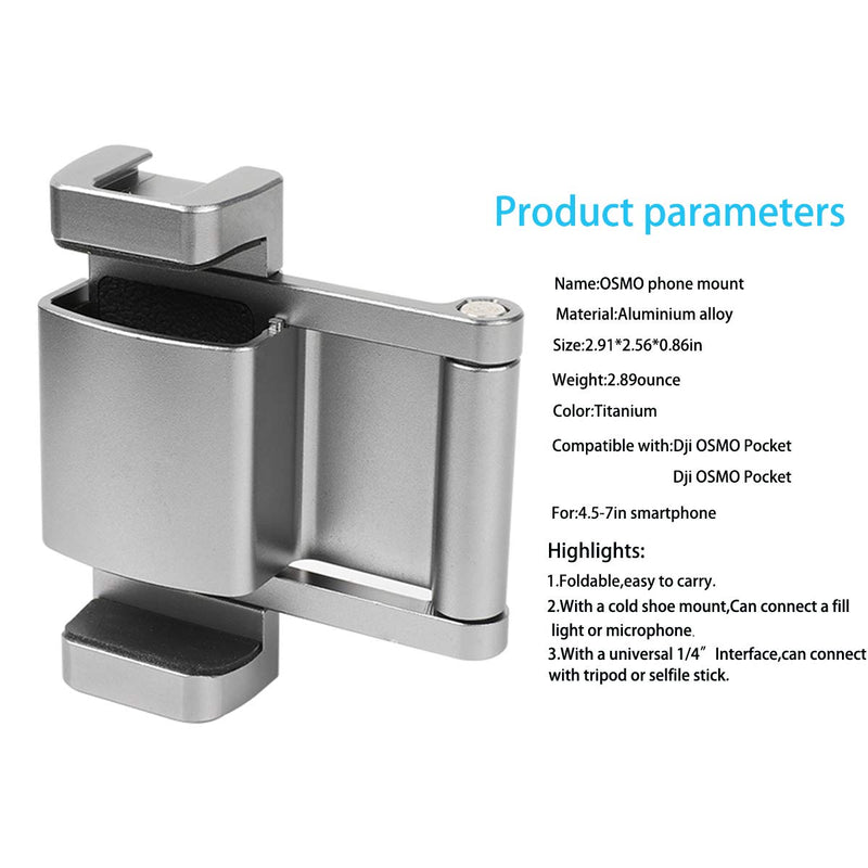 [AUSTRALIA] - Pellking OSMO Pocket 2/OSMO Pocket Phone Holder Phone Clip Compatible with DJI OSMO Pocket Accessories 