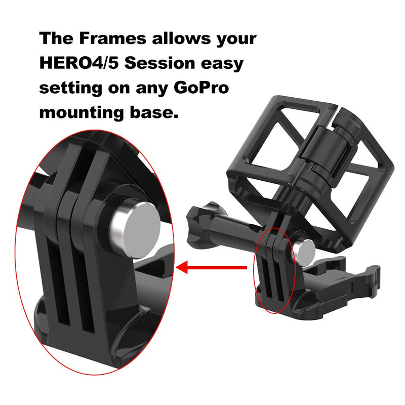 Frame Mount Case for GoPro Hero Session 5, 4，Camera Protective Housing Frame Shell Mount Holder with Buckle & Thumb Screw for gopro Hero Session case(Updated)