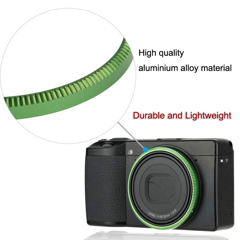Metal Ring Cap for Ricoh GR III GRIII GR3, Camera Lens Decoration Ring Anti-Lost Replace Ricoh GN-1 Ring Cap-Green GREEN