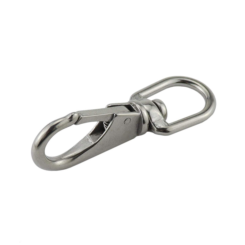 2Pack Stainless Steel 304 Swivel Eye Snap Hooks (3-7/16In x 1-3/16 Inch), Universal Marine Scuba Diving Clips, Hardware Spring Buckles for Bird Feeders/Pet Chains/Collars/Keychains and More M5(1#) M5(1#) 2PCS