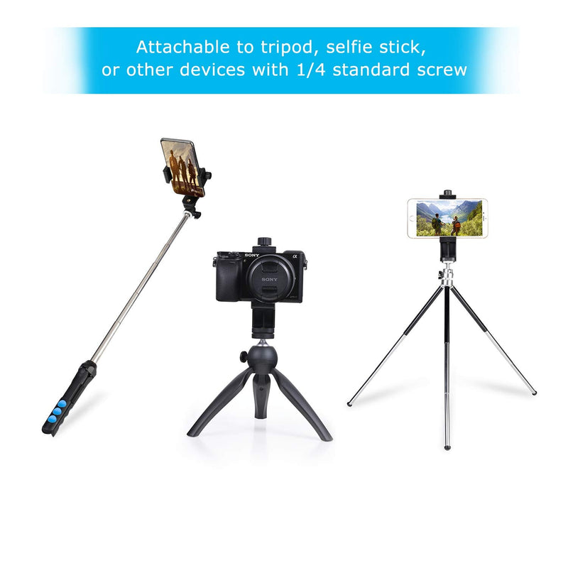 SharingMoment Premium Smartphone Holder/Vertical and Horizontal Tripod Mount Adapter Rotatable Bracket with 1/4 inch Screw/Adjustable Clip for iPhone, Android Cell Phone, Selfie Stick, Camera Stand