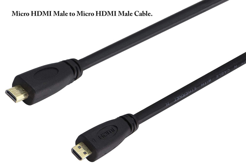 [AUSTRALIA] - zdyCGTime Micro hdmi Type d to Micro hdmi Cable,High Speed 4k Micro to Micro HDMI Male HD Video Connection line,Connect Smart Phones, Tablets, Cameras,Other Equipment.(M/M 30cm)(D/D) D/D 