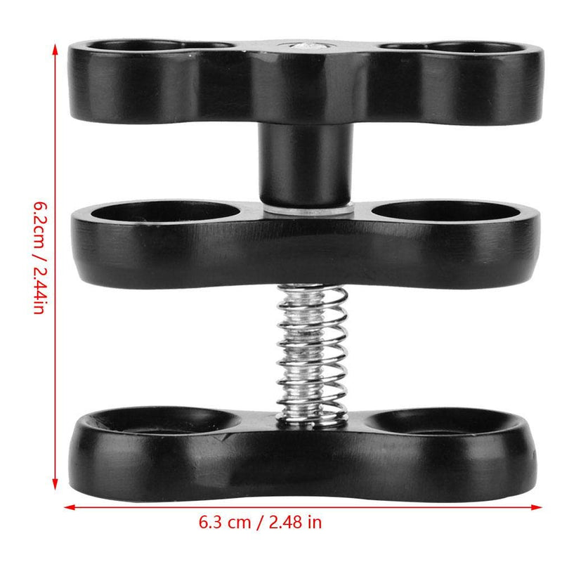 Keenso 1 Ball Clamp, Aluminum Alloy Diving Light Clamp 360°Rotation Ball Butterfly Clip Camera Butterfly Clip Diving for Camera