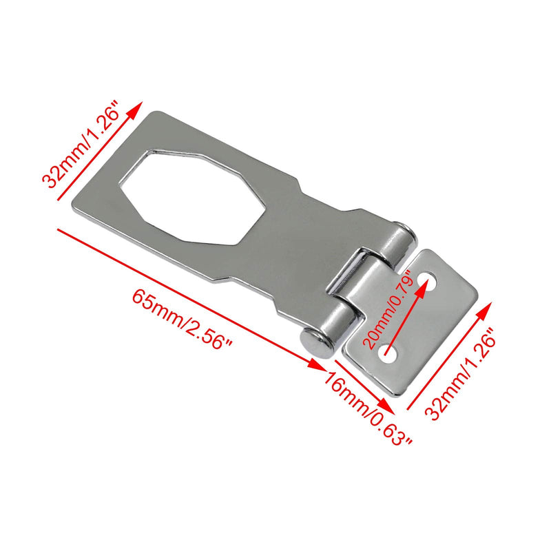 Kyuionty 2Pcs Keyed Hasp Locks 2.5 Inch Twist Knob Keyed Locking Hasp, Metal Safety Hasp Latches Keyed Different for Small Doors, Cabinets (Sliver) Sliver
