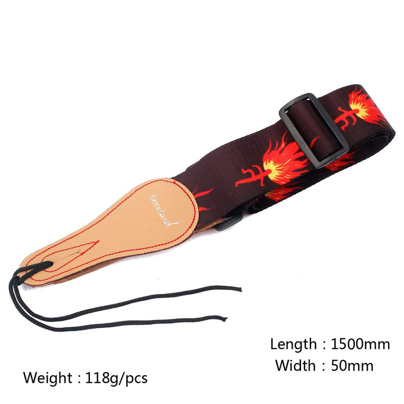 Alnicov Adjustable Guitar Strap Vintage Flowers Strap for Acoustic Guitar Electric Guitar and Bass Guitar