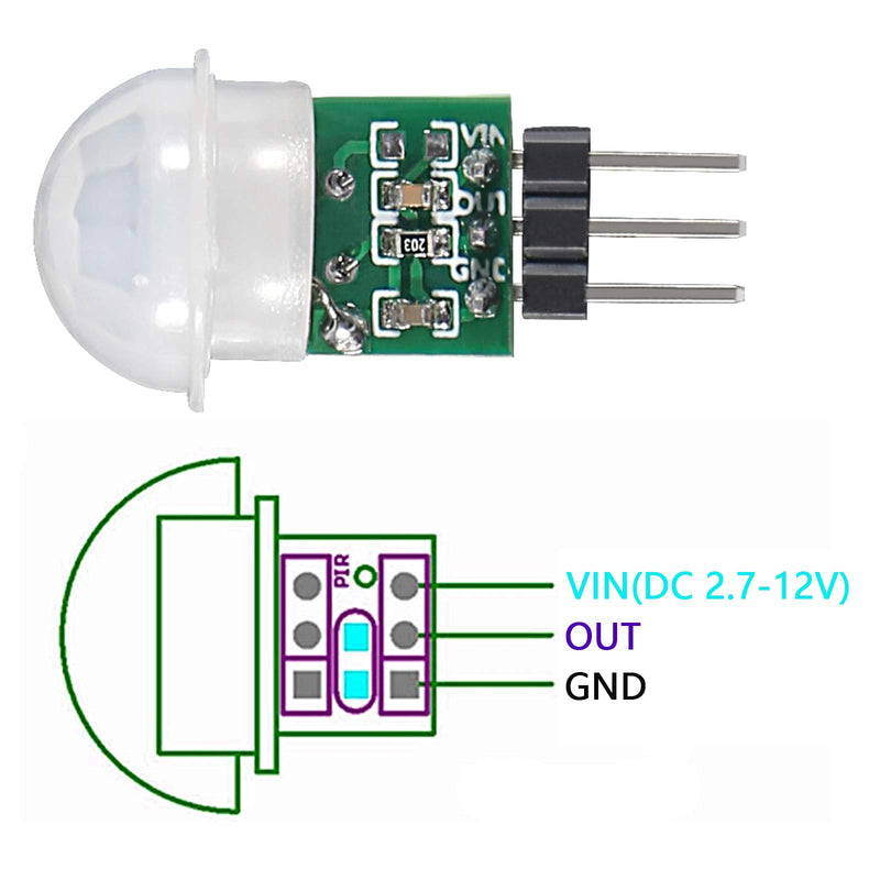 ALMOCN 4pcs AM312 Mini Pyroelectric PIR Sensor Module HC-SR312 IR Sensor Body Manual Motion Infrared IR Detector