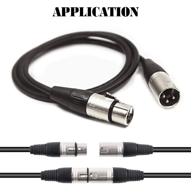 [AUSTRALIA] - Glarks 20 Pack XLR 3 Pin Male/Female Plugs Audio Mic Microphone Cable Plug Connector Audio Socket, Black Sliver Housing 