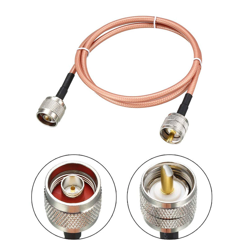 [AUSTRALIA] - uxcell Low Loss RF Coaxial Cable Connection Coax Wire RG-142 N Male to PL-259 UHF Male 90cm 