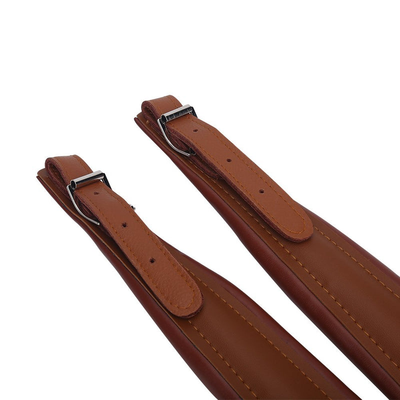 Dilwe Accordion Straps, PU Wear-Resistant Adjustable Thickened Accordion Shoulder Straps for 16-120 Bass Accordions Coffee