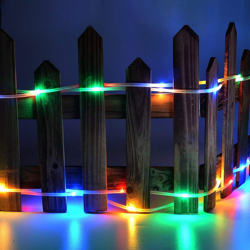 Solar Rope Lights Outdoor,KINGCOO Waterproof 72FT 200LED Tube Copper Wire Pipe Twinkling Solar Fairy String Lights for Garden Yard Home Wedding Party Christmas Lighting Decorations (Multicolor) Multicolor
