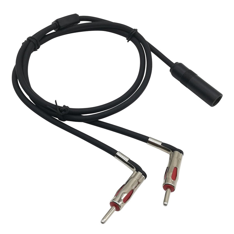 FM Car Antenna Splitter 1 Female to 2 Male Auto Antenna Adapter Cable Aerial Car Stereo Radio Splitter Y Shape Extension