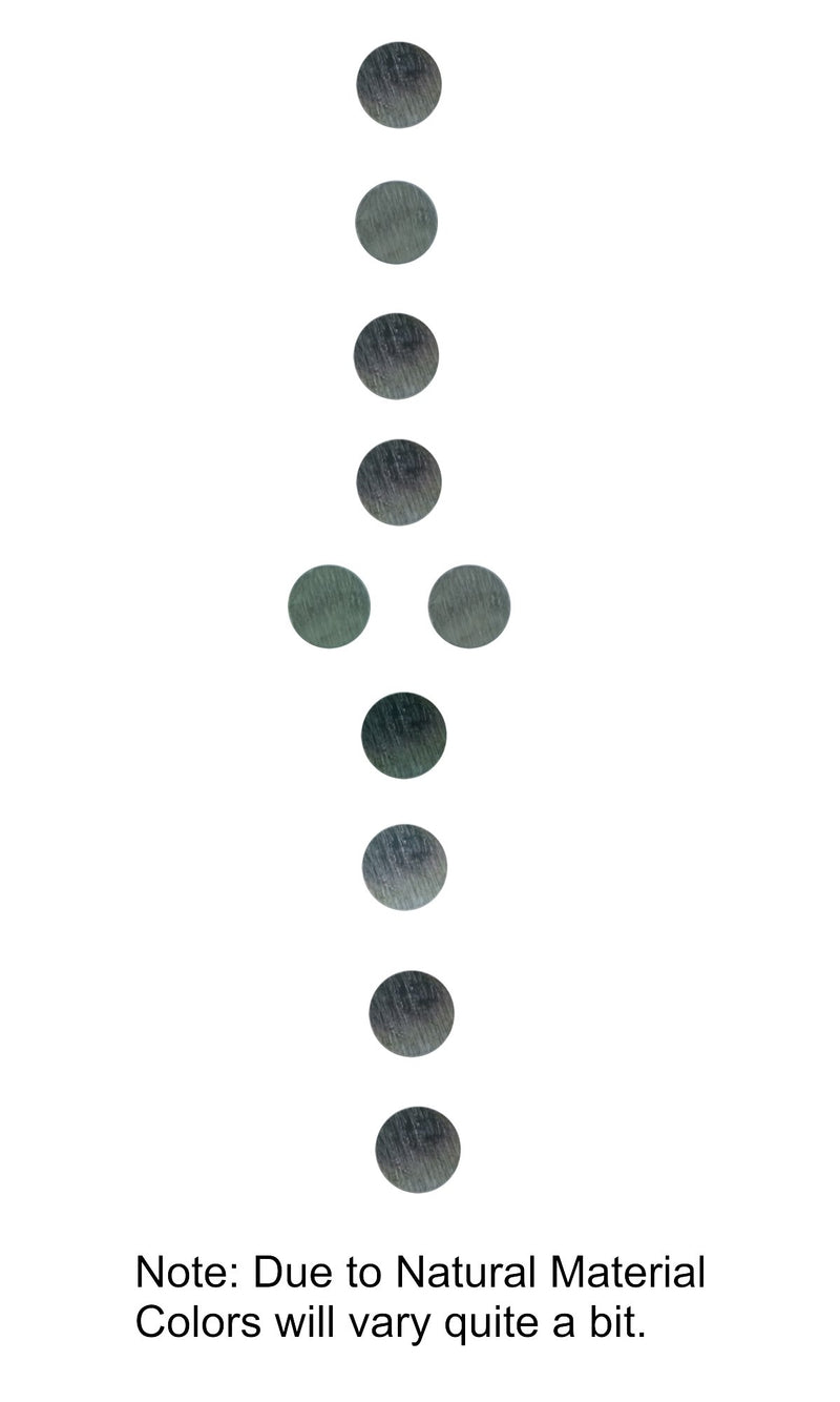 Inlay Set, 1/4" UNDERSIZE Dots, Black Mother of Pearl (MOP) 10 Piece Set
