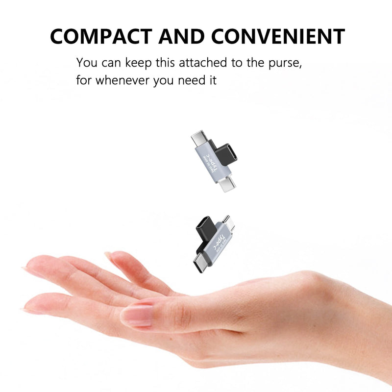 GELRHONR 2 in 1 USB C Adapter,USB Type-C Female to Dual Male Splitter Support 5V3A Fast Charging 3.1Gen1 5Gb Data Transfer for Type-C Devices-2Pack