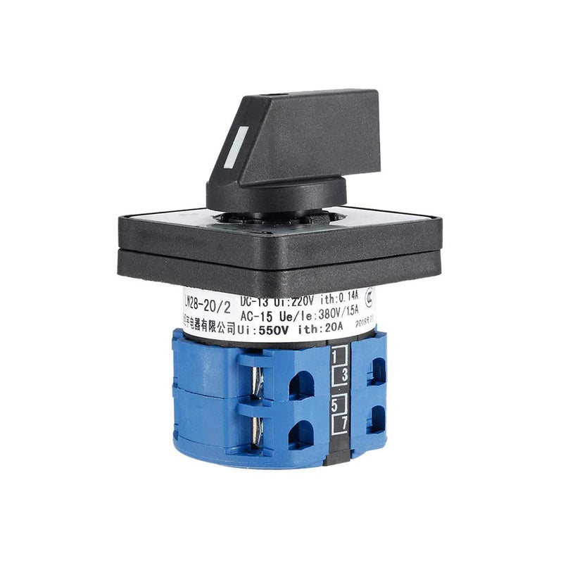 [AUSTRALIA] - VictorsHome Changeover Switch LW28-20 3 Positions 8 Terminals Universal Rotary Cam Selector Latching Switches 550V 20A 8 Terminals 20A 
