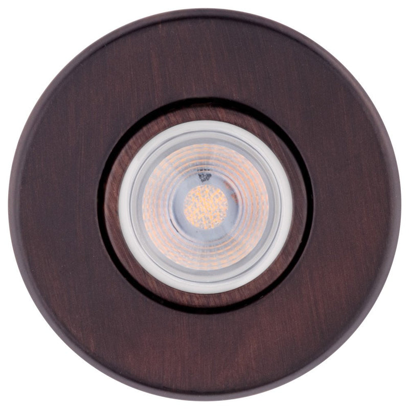 3" Swivel Round Trim Recessed Lighting Kit, Oil Rubbed Bronze Finish, Easy Install Push-N-Click Clips, 3.25" Hole Size,90712 1 Pack Oil Rubbed Bronze Swivel