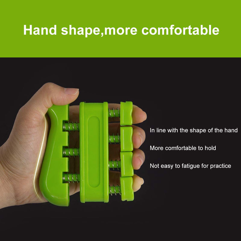 Hand Exerciser Finger Grip Workout Equipment for Athletes Guitar Saxophone Violin Piano Musicians and Physical therapy-5 lbs Resistance Green