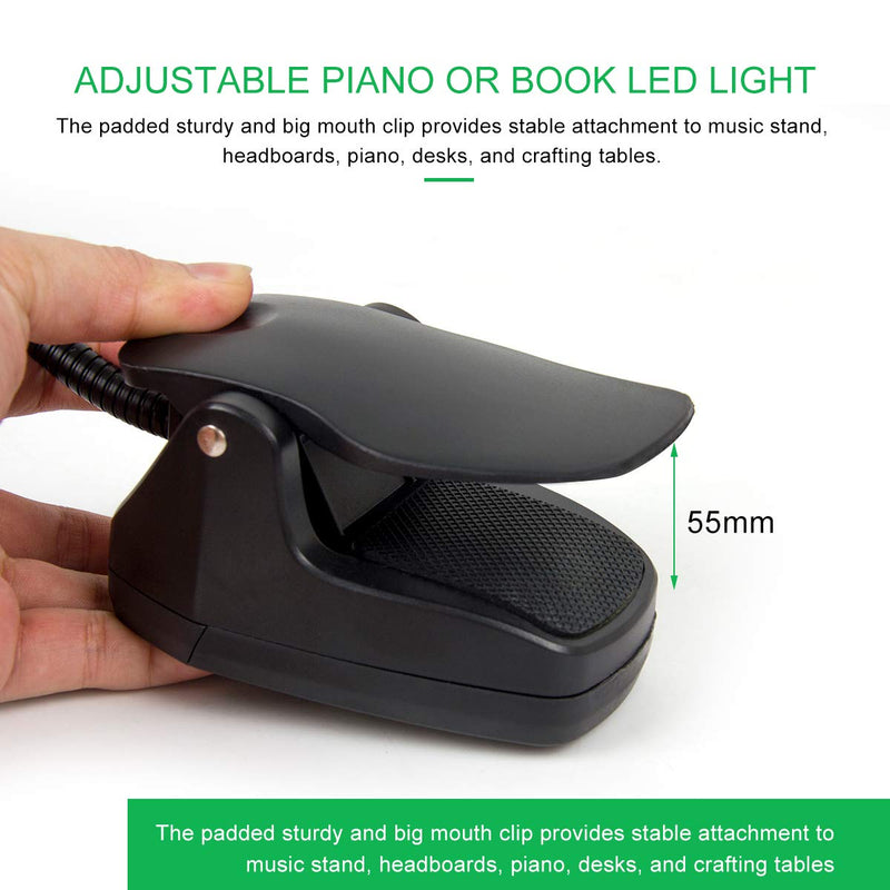 Flexible USB Clip-On Music Piano LED Light Reading Study Book Lamp Bed Table