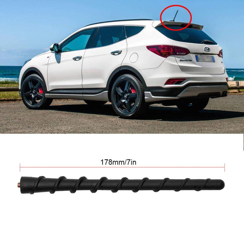 KSaAuto 7" Spiral Roof Antenna Compatible with Hyundai Santa Fe Veracruz Tucson Accent Entourage Elantra i30 ix35 Elantra Touring Wagon | Flexible Rubber Antenna Replacement | for Premium Reception