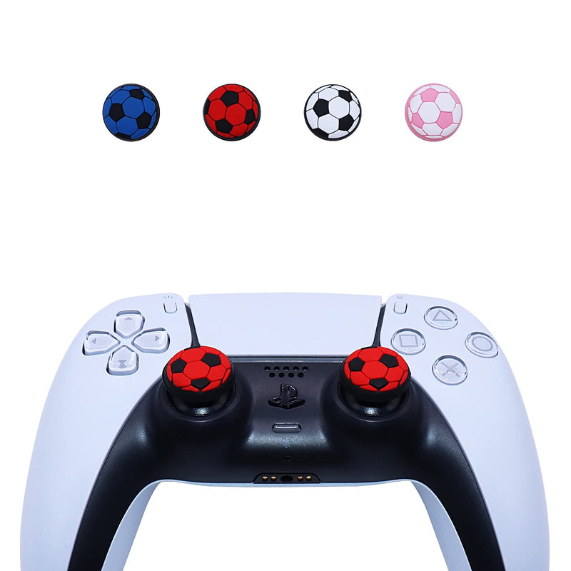 RALAN 4 Pair Silicone Soccer Analog Controller Joystick Thumb Stick Grip Cap Covers for PS3, PS4, Xbox Analog Stick Caps Replacement Prevents any damage to controller from shocks, scratches.