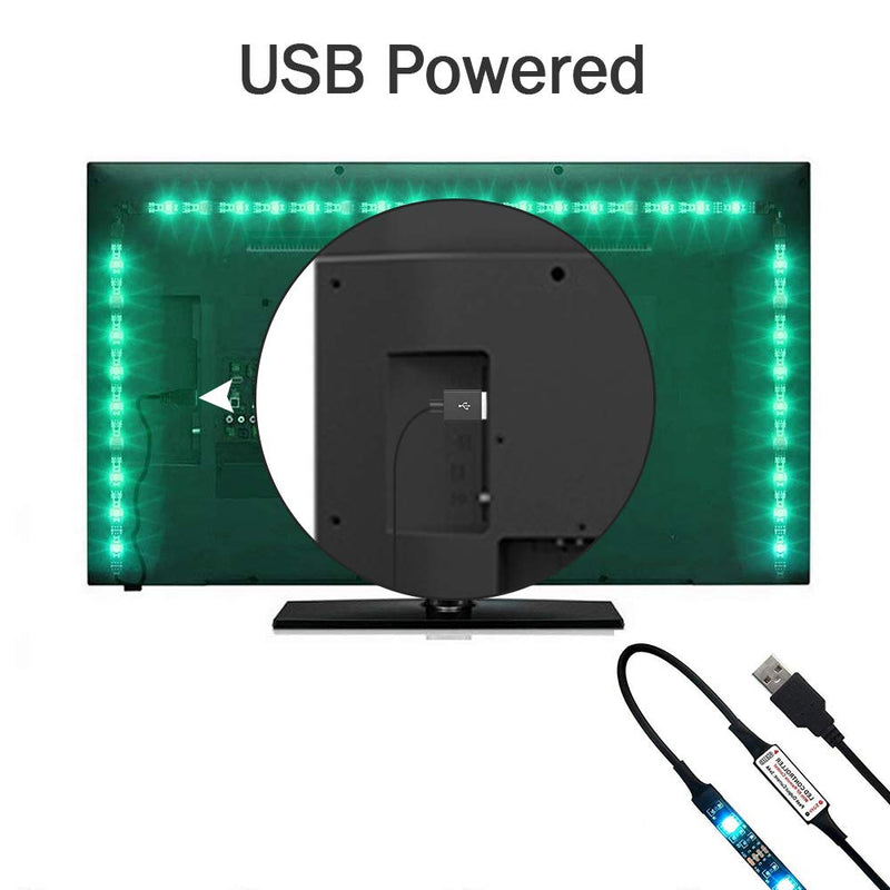 [AUSTRALIA] - LED Strip Lights for TV,USB Plug-in 8.2ft LED TV Backlight with RF Remote,Color Changing Bias Lighting Kit for 32-60 inch HDTV/Car/Cabinet 