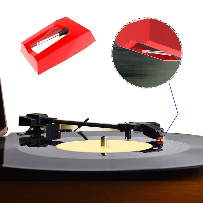 [AUSTRALIA] - Mudimu Stylus for Record Player Including 3pcs Universal Turntable Replacement Stylus Needles With 1pcs Tin Box for Turntable Record Player Lp Phonograph 