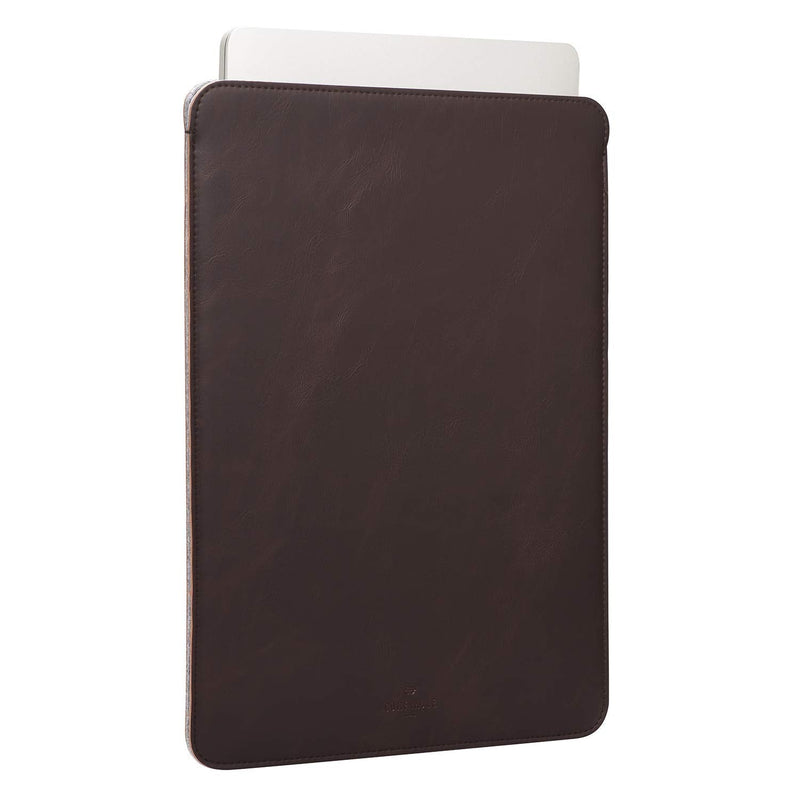 Comfyable Slim Laptop Sleeve 16 Inch Compatible for MacBook Pro 16-in 2021 M1 Pro/Max A2485, Faux Leather Protective Computer Cover 16in Case for Mac, Dark Coffee For 16" MacBook Pro 2021