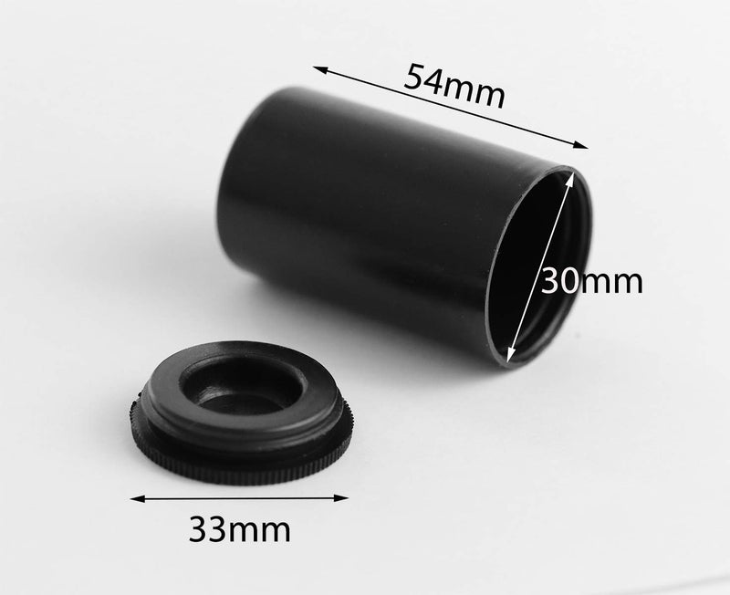 30Pcs Film Canister with Caps and Blank Labels for 35mm Film(Black)