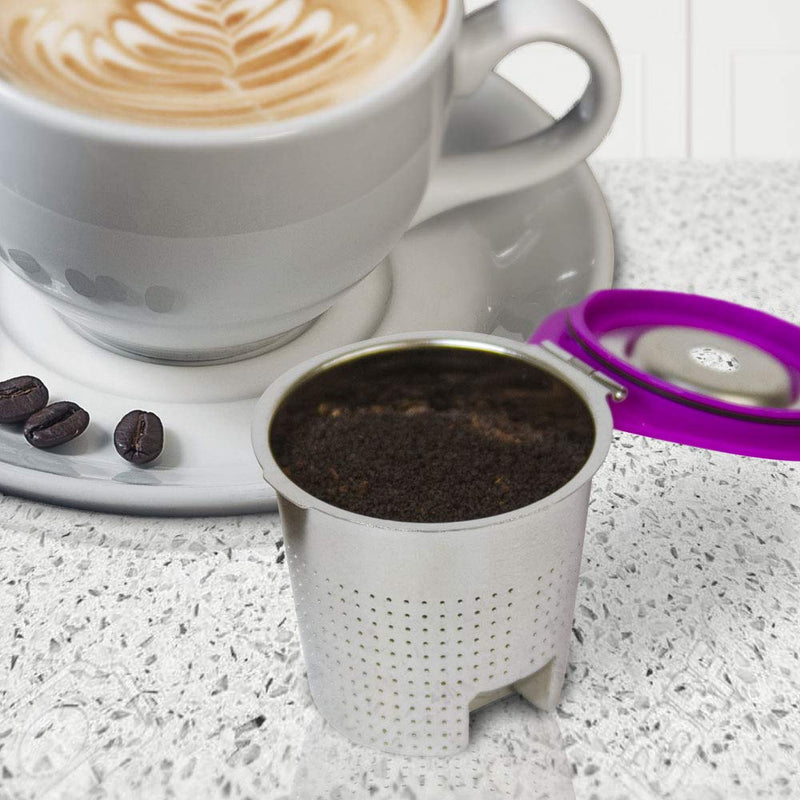 [AUSTRALIA] - Cafe Flow Stainless Steel Reusable Metal Coffee Pod Refillable Filter Cup | Compatible with Keurig 1.0, 2.0, K-Mini, K-Duo, K-Slim & Select Single K Cup Coffee Makers (See Compatibility Chart) 