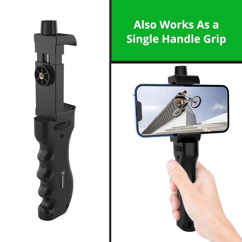 KobraTech Cell Phone Stabilizer for Video Recording - UltraGrip Pro iPhone Camera Stabilizer Rig + Remote Shutter & Phone Mount - iPhone Filming Accessories - Phone Video Stabilizer Handheld