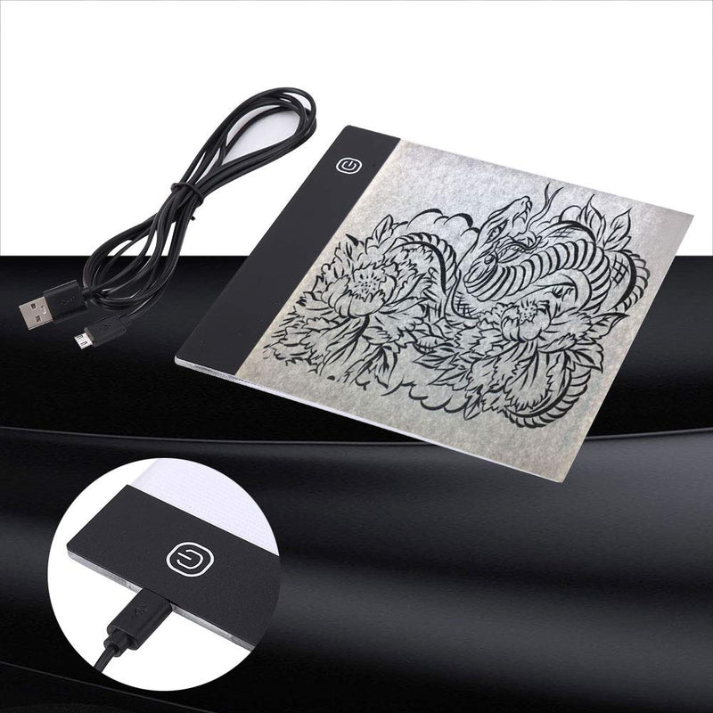 FTVOGUE LED Tracing Light Box Board, Adjustable Brightness A5 USB Art Drawing Sketching Copy Pad for Tattoo Drawing, Streaming, Sketching