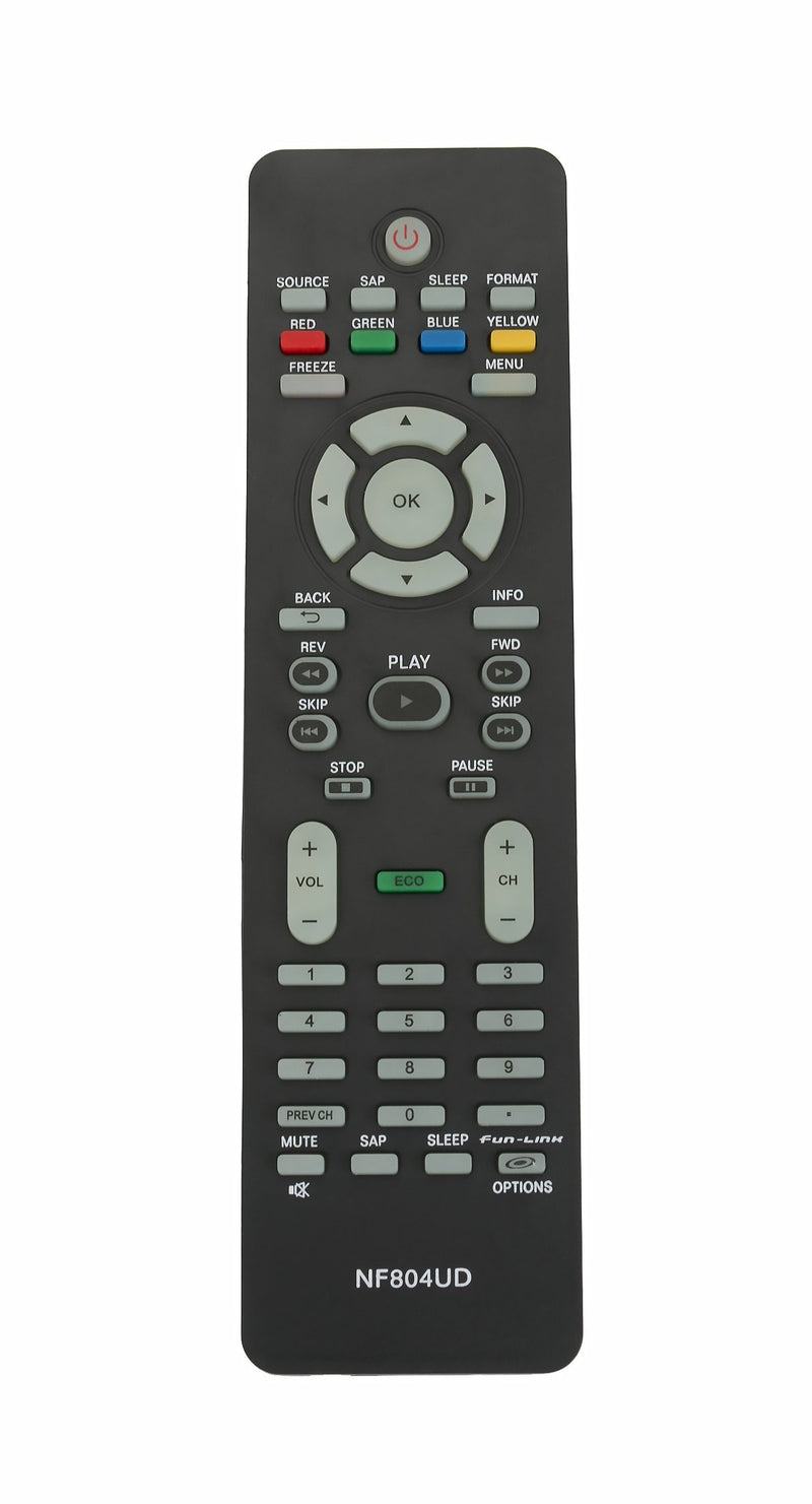 New NF804UD Replace Remote Control fit for Magnavox LCD TV 46MF440B 46MF401B 40MF430B 32MF330B 46MF460B 19ME360B 22MF330B 26MF321B 26MF330BF7 32MF330BF7 40MF430BF7 46MF401BF7 46MF440BF7 LED HDTV