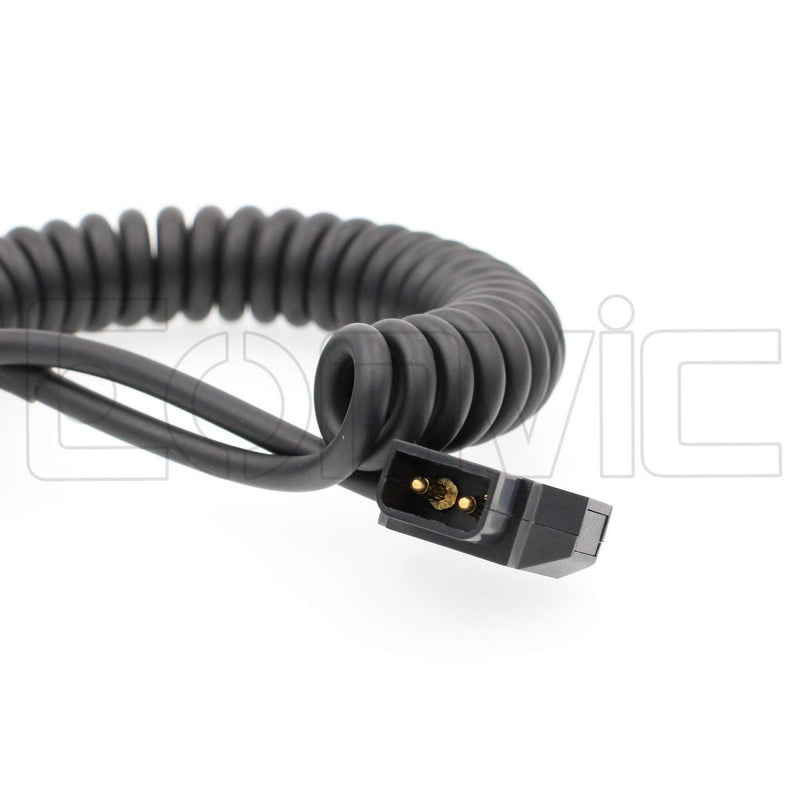 Eonvic D-Tap to Right Angle Female 1B 6pin Coiled Power Cable for Red Scarlet & Epic