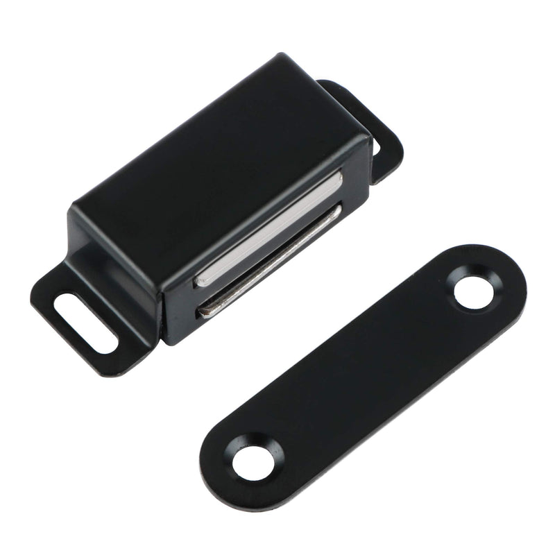 Alise 4-Pack Black Door Magnetic Catch,Cabinet Furniture Closet Catches Latch with Strong Magnetic,Made of Stainless Steel 1-Small Size