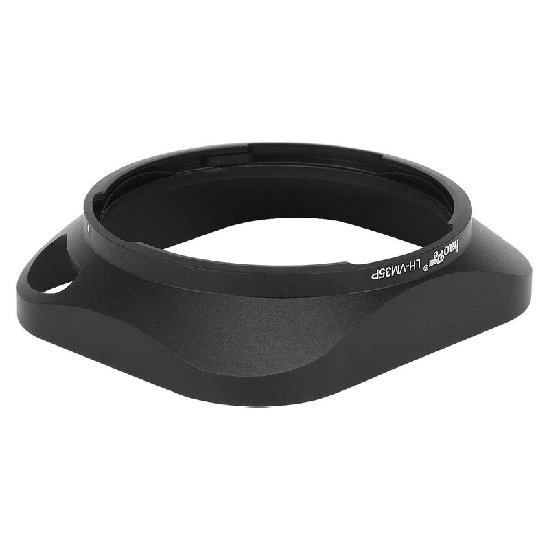 Haoge LH-VM35P Bayonet Metal Square Lens Hood Compatible with Voigtlander Nokton Aspherical ASPH 40mm f/1.2 VM, 35mm f1.2 VM, 50mm f1.2 VM Leica M Lens Replaces LH-8 Hollow Out Designed Black Square - Hollow Out Designed