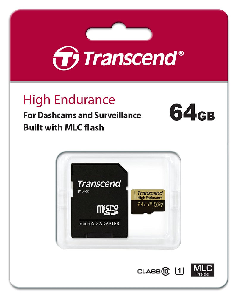 Transcend Information 64GB Micro Card with Adapter (TS64GUSDXC10V) 64 GB