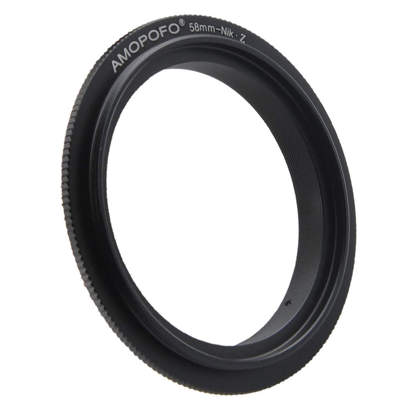 58mm to Nik Z Filter Thread Macro Reverse Mount Adapter Ring,&for Nikon Z Mount Z6,Z7 Full Frame Camera 58mm to Nikon Z Reverse Adapter Ring