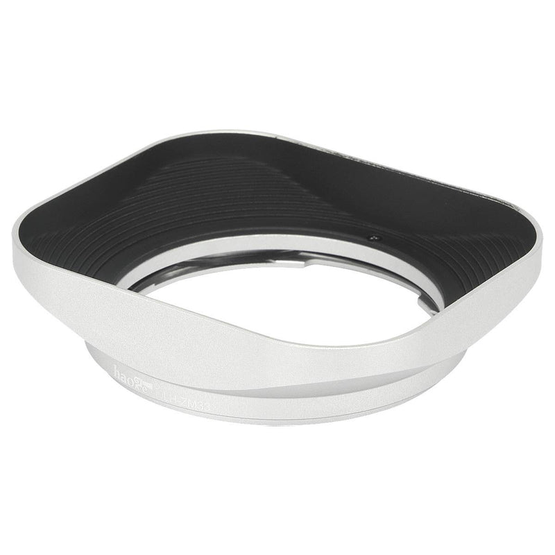 Haoge LH-ZM33 Bayonet Metal Square Lens Hood Shade Compatible with Carl Zeiss Distagon T 1.4/35 35mm f1.4 f/1.4 ZM Lens Silver Square - Silver
