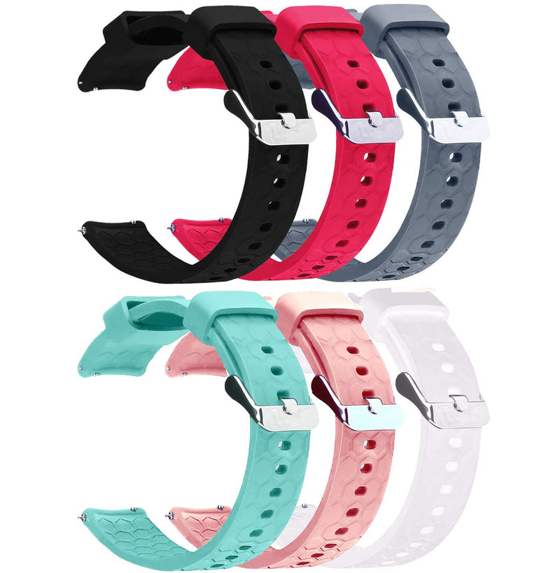 6-Pack Soft Silicone Bands Compatible with Willful SW020 ID205/SW021 ID205L/SW025 ID205S Smart Watch, Replacement Quick Release Silicone Bands for Women&Men