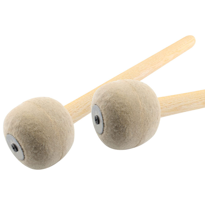 [AUSTRALIA] - Jiozermi 2 Pcs Drum Mallet 12.8 Inches Length, Wool Felt Drum Stick, Anti-slip Bass Percussion Sticks, Instrument Band Accessory Part for Drums Snare Drums, Beige 