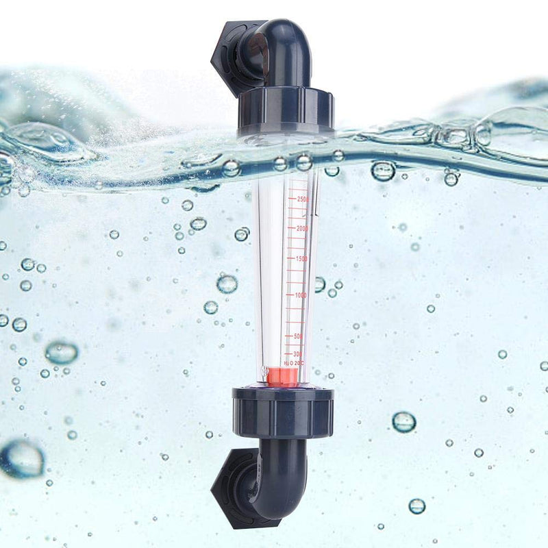Tube Type Flowmeter, Liquid Flowmeter ABS Plastic Waterflow Meter 300-3000LPH Male Thread ZG3/4- NPT3/4 Elbow Liquid Flowmeter