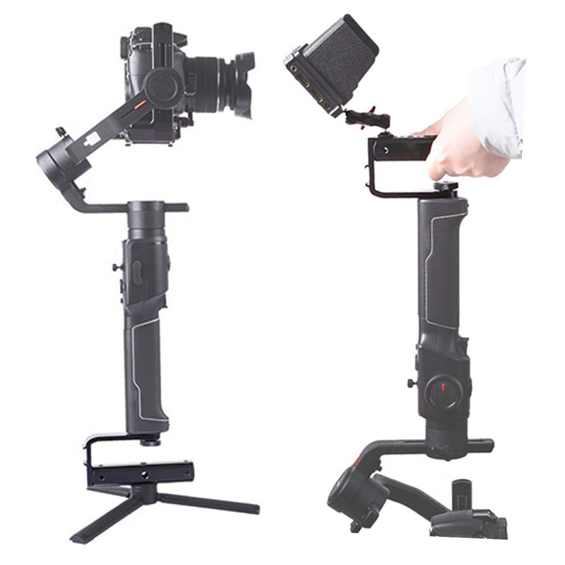 Gimbal Inverted Bottom Handle Grip with Cold Shoe for DJI Ronin S/SC, ZHIYUN Crane 2 V2, Moza AirCross, FeiyuTech, DSLR Camera Applied to Rode Microphone/LED Video Light/Spotlight/Monitor … Inverted Handle