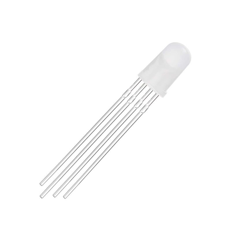 Chanzon 100 pcs 5mm RGB Multicolor Diffused LED Diode Lights Common Anode(Frosted Round Tricolor) 4 pin Bright Lighting Bulb Lamps Electronics Components Indicator Light Emitting Diodes L) Rgb (Common Anode) (100pcs)