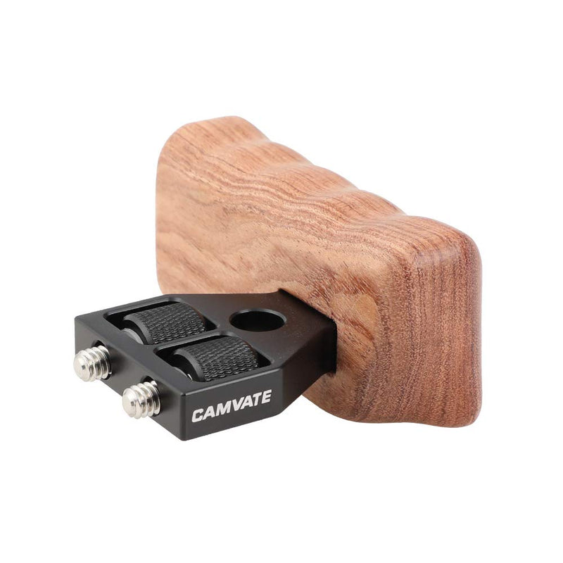 CAMVATE DSLR Wooden Handle for Right Grip Mount Support for DV Video Cage Rig(Right Hand) Medium (Pack of 1)