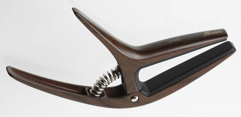 Ibanez ICGC10W Guitar Capo - For Acoustic, Electric and Classical guitar - Single-handed operation - Wood effect.