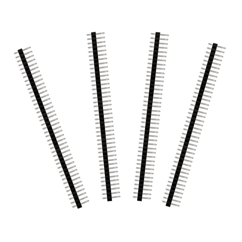 60 Pieces Breakaway Pin Header, 40 Pin 2.54mm Straight Single Row Male Pin Header Connector for Arduino Prototype Shield