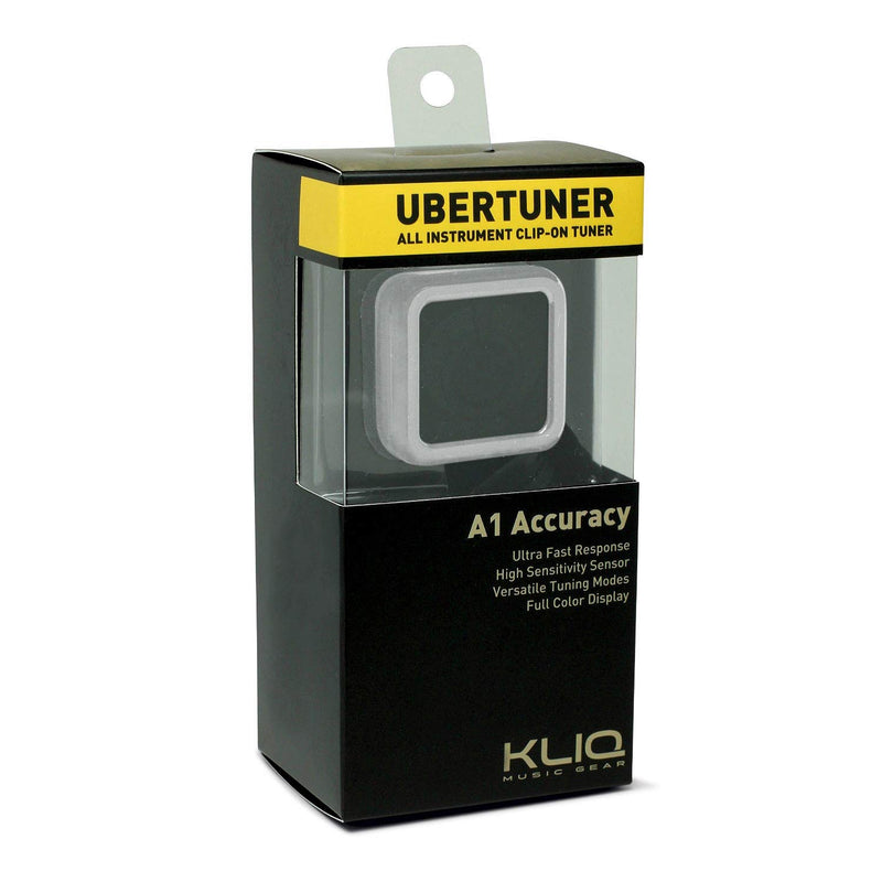 KLIQ UberTuner - Professional Clip-On Tuner for All Instruments (multi-key modes) - with Guitar, Ukulele, Violin, Bass & Chromatic Tuning Modes, White (Special Edition) (also for Mandolin and Banjo) UberTuner (White)