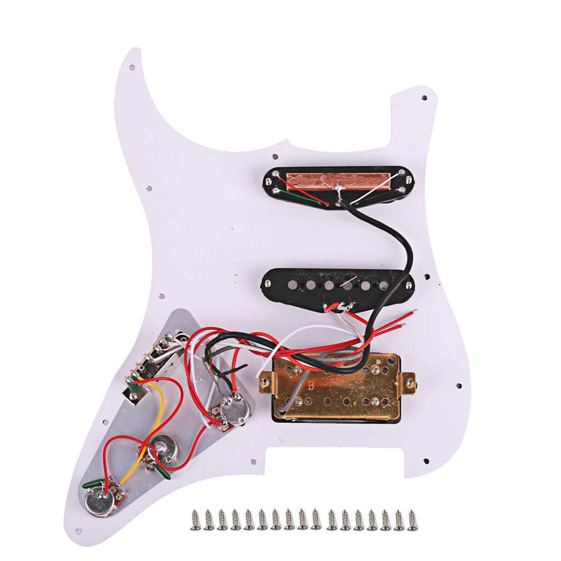 Alnicov Surfing Loaded Prewired Pickguard Guard Plate With SSH Pickup For Electric Guitar,Red Pearl